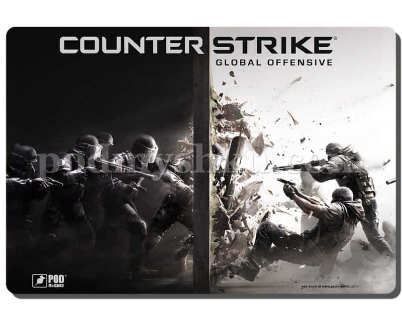 Counter strike L. Размер 43 см х 33 см. Геймерский коврик. - фото 1