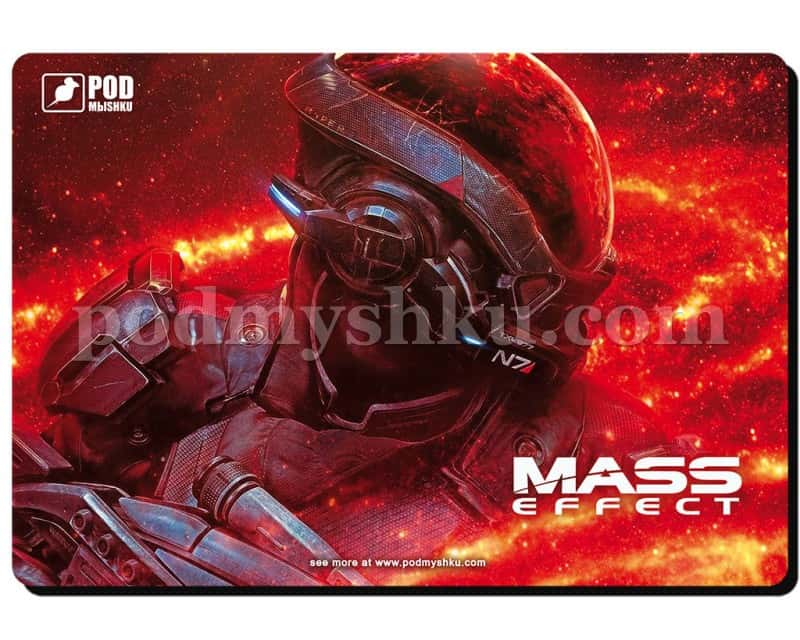 MASS EFFECT. Размер 32 см х 22 см. Геймерский коврик для мыши. - фото 1