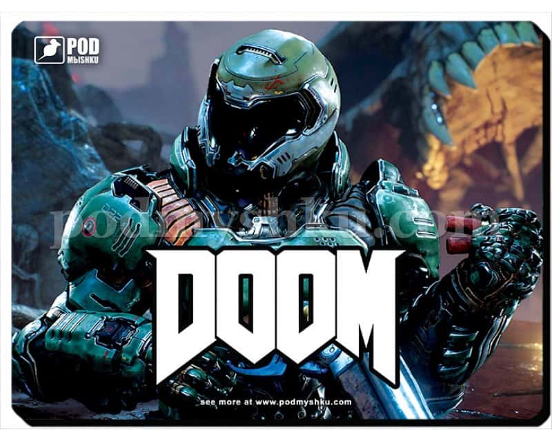 Doom S. Размер 26 х 19,5 см. Геймерский коврик для мыши. - фото 1