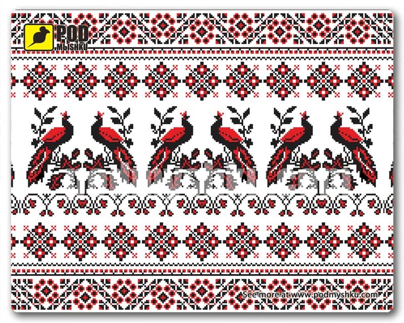 Килимок для миші Podmyshku Вишивка павичі
