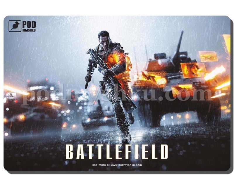 Battlefield. Размер 32 см х 22 см. Геймерский коврик для мыши.