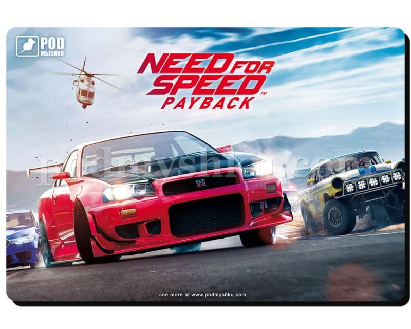 NEED FOR SPEED . Размер 32 см х 22 см. Геймерский коврик для мыши.