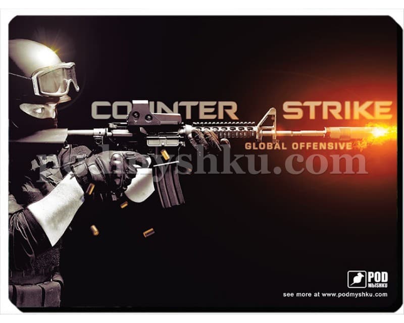 Counter strike S. Размер 26 х 19,5 см. Геймерский коврик для мыши.