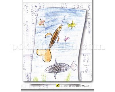 Коврик для мыши Podmyshku Детские рыбки Art10 фото